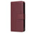 For iPhone 13 mini Case PU Leather Phone Cover with Card Slots Wallet - Wine Red - 6