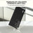 ABEEL For Samsung Galaxy S24 Ultra Case Genuine Cow Leather Litchi Texture Phone Back Cover - Black - 3