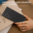 ABEEL For Samsung Galaxy S24 Ultra Case Genuine Cow Leather Litchi Texture Phone Back Cover - Black - 6