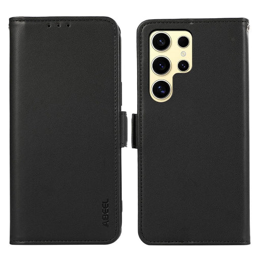 ABEEL For Samsung Galaxy S24 Ultra Case RFID Blocking Drop-Proof Wallet Phone Shell - Black - 1