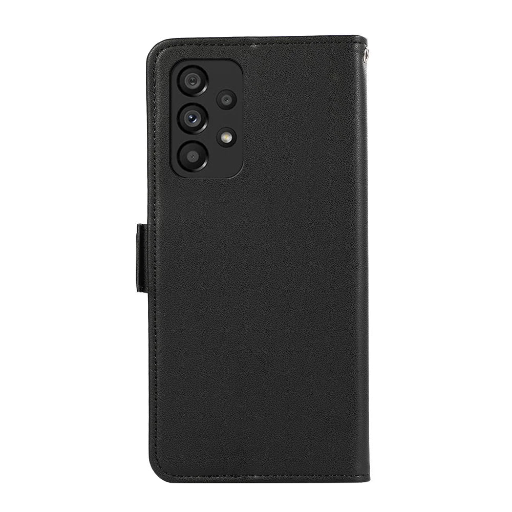 ABEEL For Samsung Galaxy A52 4G / A52 5G / A52s 5G Phone Shell RFID Blocking Wallet PU Leather Stand Case - Black - 7