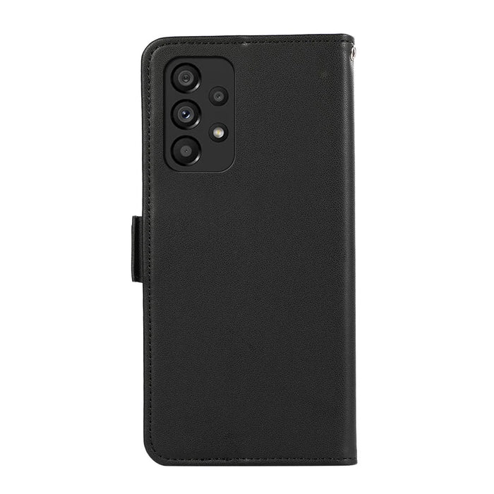 ABEEL For Samsung Galaxy A53 5G Magnetic Phone Case RFID Blocking PU Leather Stand Cover - Black - 7