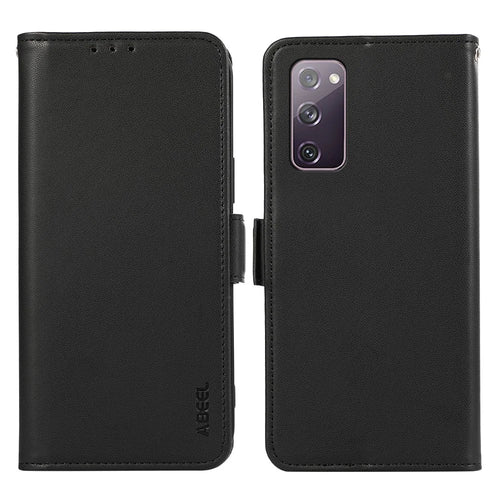 ABEEL For Samsung Galaxy S20 FE / S20 FE 5G / S20 FE 2022 / S20 Lite Case Leather RFID Blocking Wallet Phone Shell - Black - 1