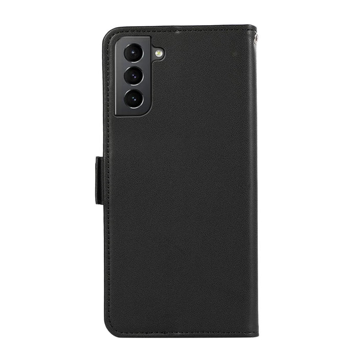 ABEEL For Samsung Galaxy S21+ 5G Wallet Stand Case RFID Blocking PU Leather Cell Phone Cover - Black - 7