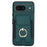 For Google Pixel 8 Case Ring Holder PU Leather+TPU Card Holder Phone Cover - Green - 2