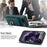 For Google Pixel 8 Case Ring Holder PU Leather+TPU Card Holder Phone Cover - Green - 7