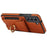 For Samsung Galaxy S23 Kickstand Case PU+TPU Phone Cover with Card Holder - Brown - 4
