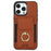 For iPhone 15 Pro Max Case PU Leather+TPU Kickstand Phone Cover with Card Slots - Brown - 2