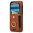 For iPhone 15 Pro Max Case PU Leather+TPU Kickstand Phone Cover with Card Slots - Brown - 3