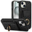 For iPhone 15 Plus Kickstand Case Drop-proof PU Leather+TPU Phone  Protector - Black - 1