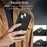 For iPhone 15 Plus Kickstand Case Drop-proof PU Leather+TPU Phone  Protector - Black - 5