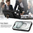 For iPhone 15 Plus Kickstand Case Drop-proof PU Leather+TPU Phone  Protector - Black - 7