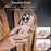For iPhone 14 Pro Max Case Card Holder Kickstand Leather Coated TPU Phone Cover - Rose Gold - 5