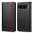 LC.IMEEKE For Google Pixel 9 / Pixel 9 Pro Magnetic Case Carbon Fiber Texture Phone Wallet Cover - Vertical Stripe - 1