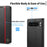 LC.IMEEKE For Google Pixel 9 / Pixel 9 Pro Magnetic Case Carbon Fiber Texture Phone Wallet Cover - Vertical Stripe - 4