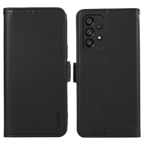 ABEEL For Samsung Galaxy A33 5G Case RFID Blocking Folio Stand Phone Protector - Black - 1