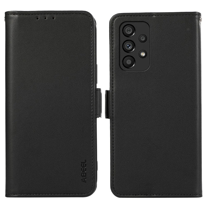 ABEEL For Samsung Galaxy A33 5G Case RFID Blocking Folio Stand Phone Protector - Black - 1