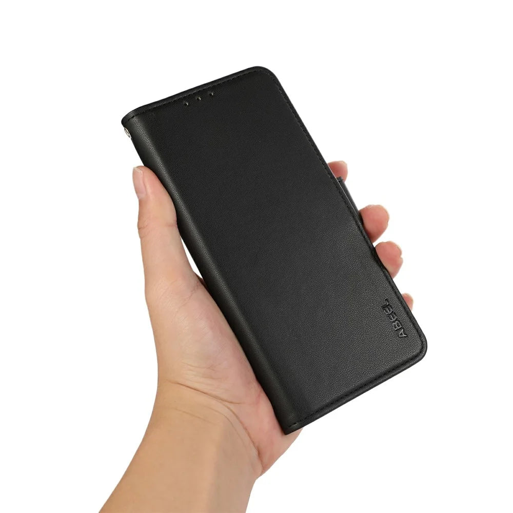ABEEL For Samsung Galaxy A34 5G Folio Phone Cover RFID Blocking Stand Cell Phone Cover - Black - 5