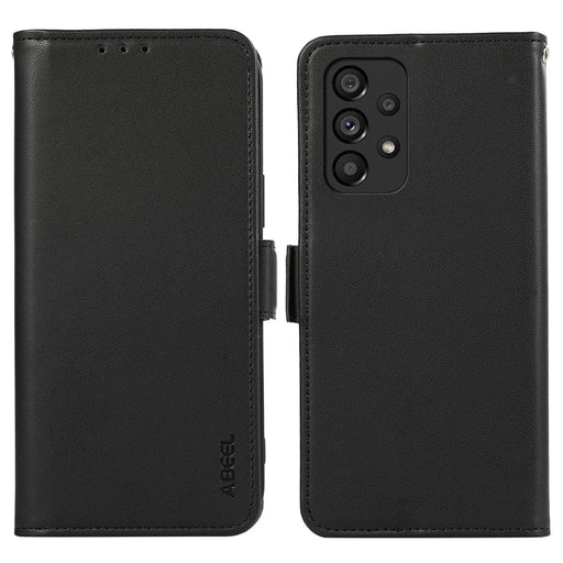 ABEEL For Samsung Galaxy A23 5G (Global Version) / A23 4G Case RFID Blocking Flip Leather Phone Cover - Black - 1