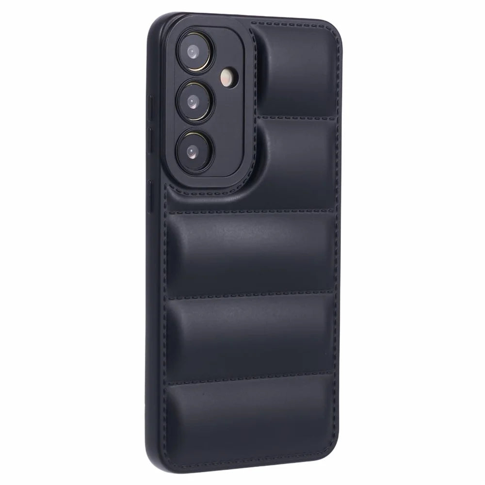 JTW Series TPU Case for Samsung Galaxy S24+ Shell Down Jacket Bump Proof Phone Cover - Black - 3