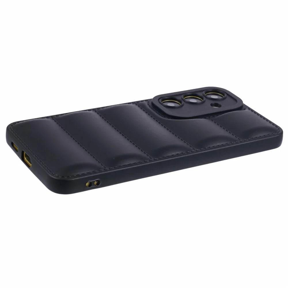 JTW Series TPU Case for Samsung Galaxy S24+ Shell Down Jacket Bump Proof Phone Cover - Black - 5