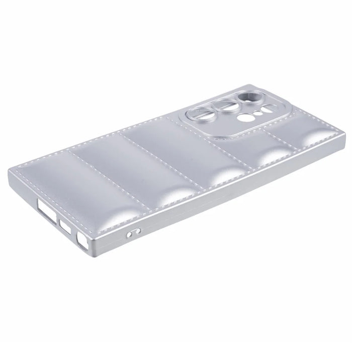 JTW Series For Samsung Galaxy S22 Ultra 5G TPU Cover Down Jacket Design Phone Case - Silver - 4