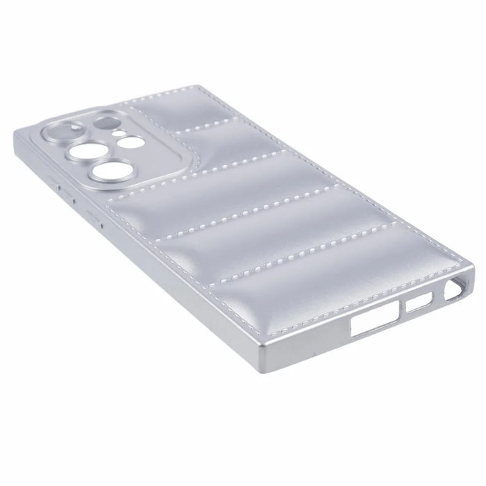JTW Series For Samsung Galaxy S22 Ultra 5G TPU Cover Down Jacket Design Phone Case - Silver - 5