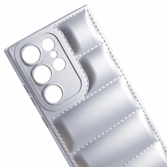 JTW Series For Samsung Galaxy S22 Ultra 5G TPU Cover Down Jacket Design Phone Case - Silver - 7