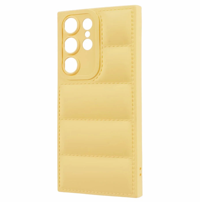 JTW Series For Samsung Galaxy S24 Ultra Cell Phone Case Rubberized  Down Jacket Design Shell - Yellow - 3