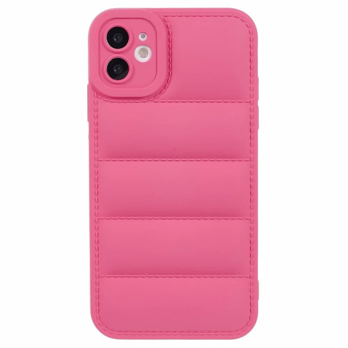 JTW Series TPU Case for iPhone 12 6.1 inch Shell Down Jacket Reinforced Four Corners Phone Cover - Rose - 3