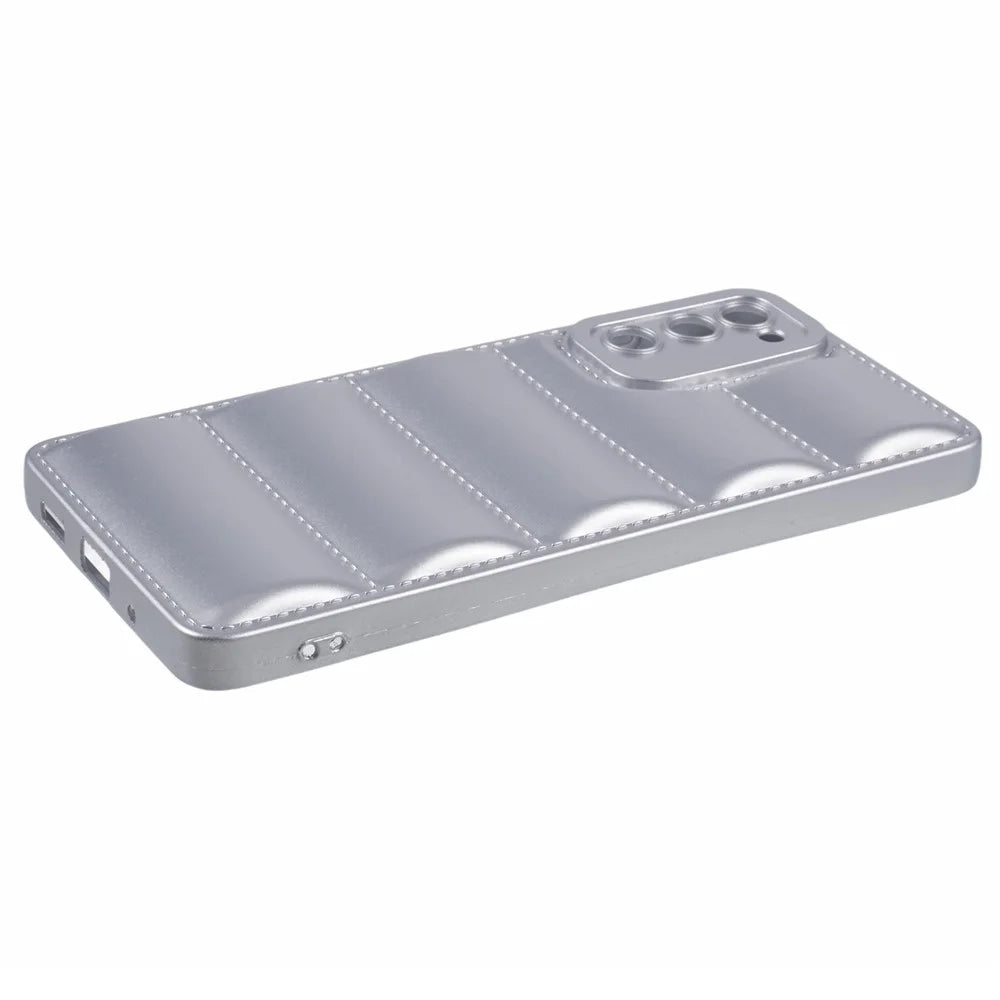 JTW Series For Samsung Galaxy S20 FE /  S20 FE 5G / S20 FE 2022 / S20 Lite Phone Case with Down Jacket Texture - Silver - 5