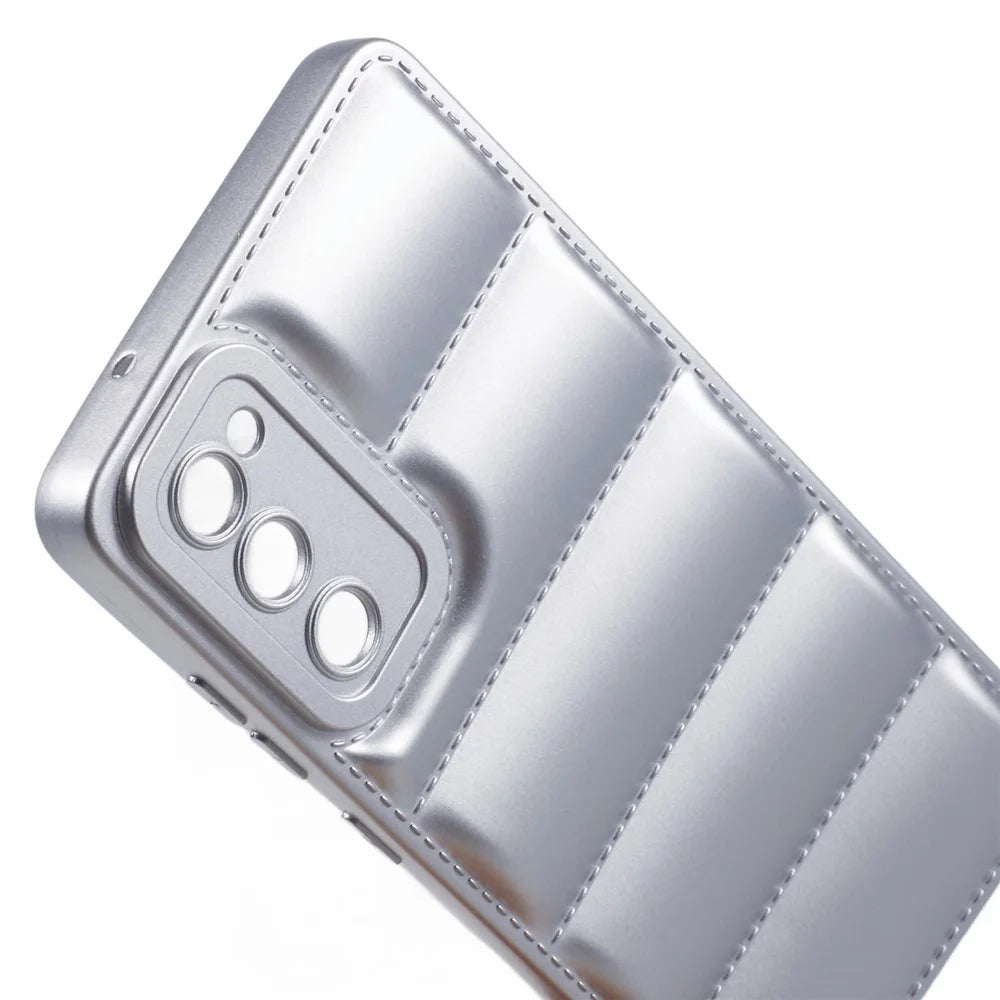 JTW Series For Samsung Galaxy S20 FE /  S20 FE 5G / S20 FE 2022 / S20 Lite Phone Case with Down Jacket Texture - Silver - 6