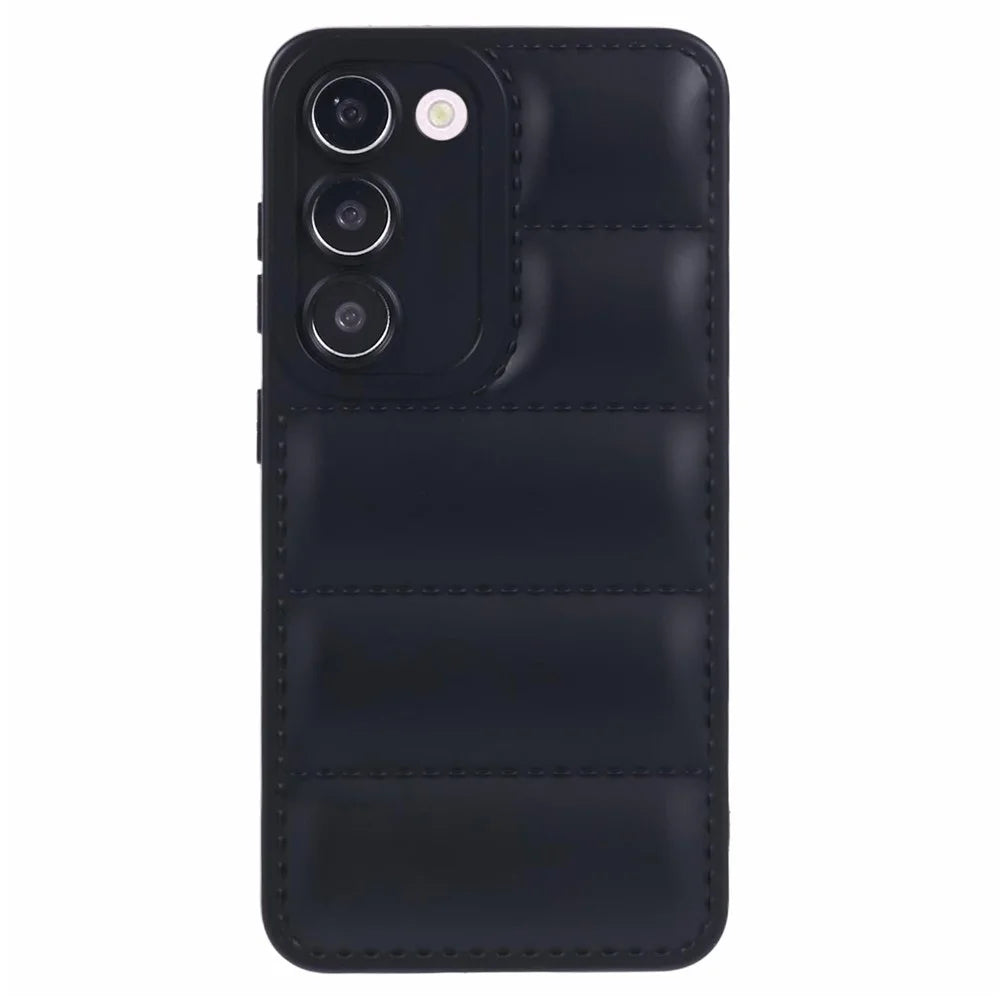 JTW Series For Samsung Galaxy S23 Phone Case Down Jacket Reinforced Corners Shell - Black - 1