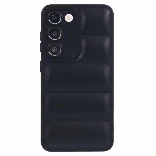 JTW Series For Samsung Galaxy S23 Phone Case Down Jacket Reinforced Corners Shell - Black - 1