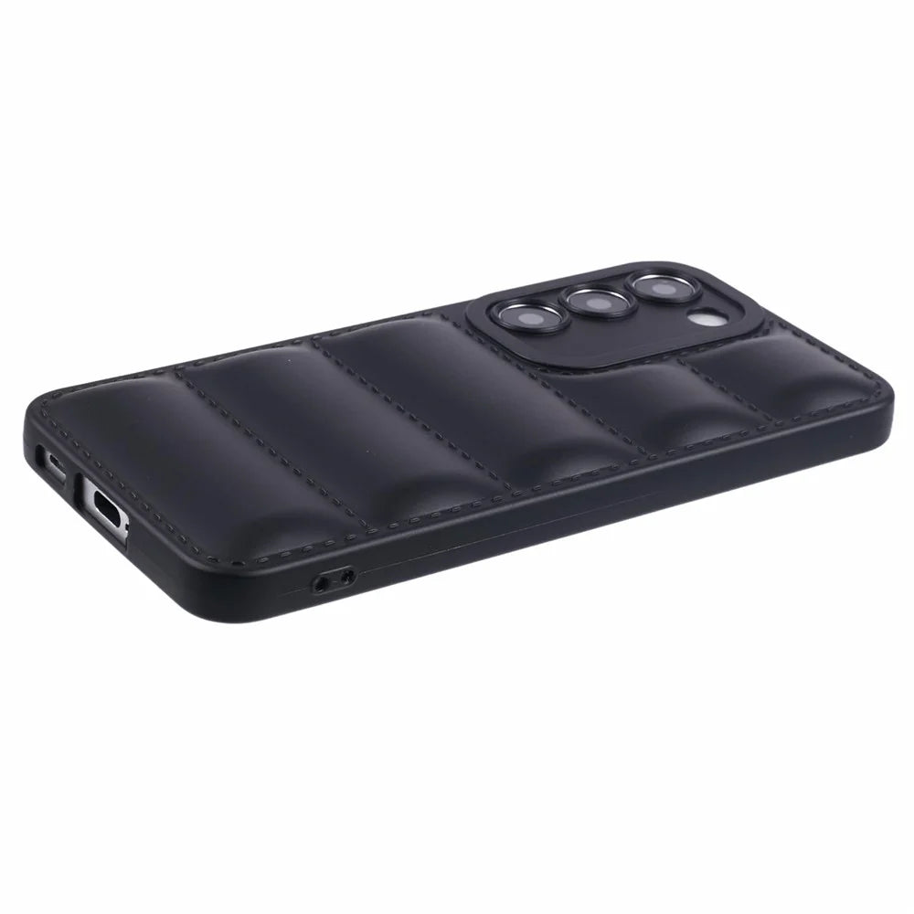 JTW Series For Samsung Galaxy S23 Phone Case Down Jacket Reinforced Corners Shell - Black - 5