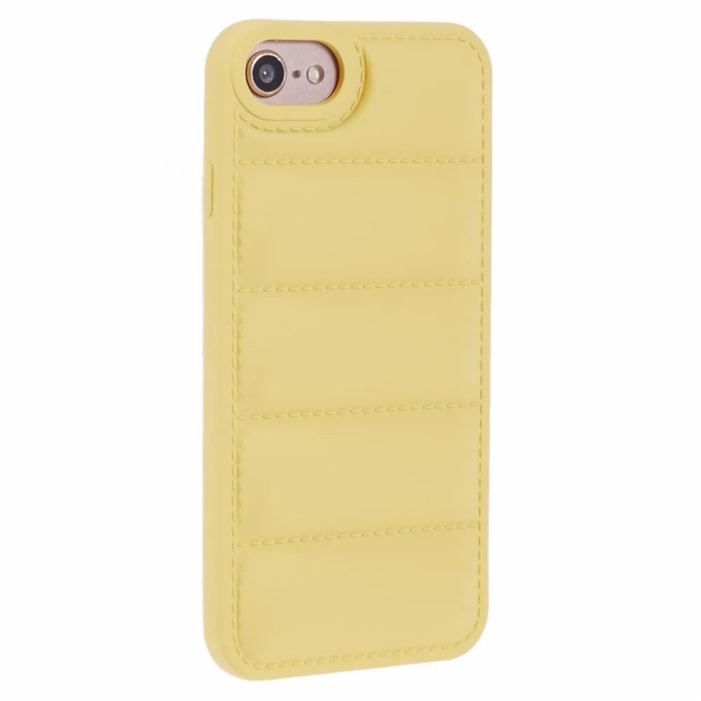 JTW Series For  iPhone 6 / 6s / 7 / 8 / SE (2020) / SE (2022) Rubberized Case Down Jacket TPU Phone Protector - Yellow - 3