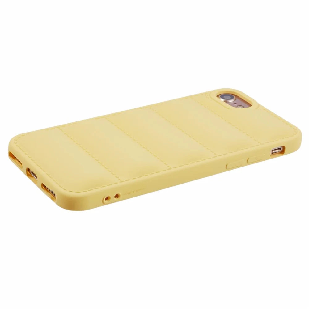 JTW Series For  iPhone 6 / 6s / 7 / 8 / SE (2020) / SE (2022) Rubberized Case Down Jacket TPU Phone Protector - Yellow - 5