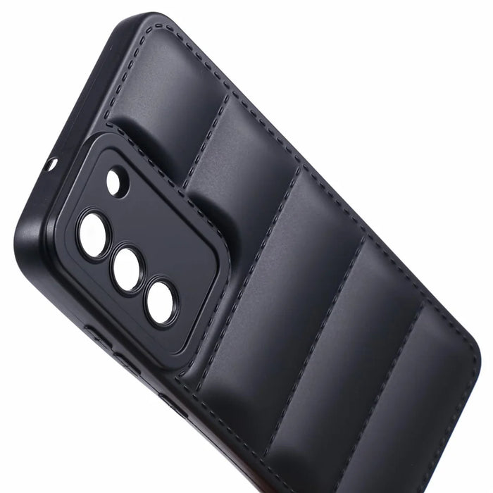 JTW Series For Samsung Galaxy S21 4G / 5G Case Down Jacket TPU Shockproof Phone Protector - Black - 6