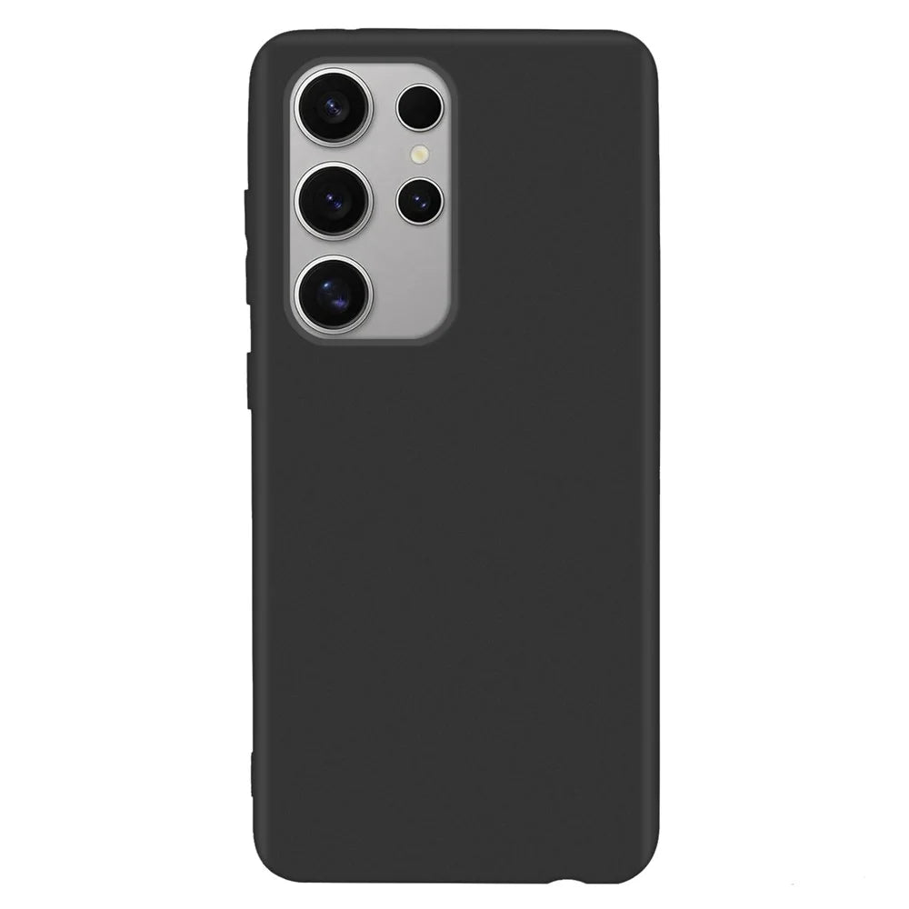 TPU Case for Samsung Galaxy S24 Ultra Anti-fingerprint Matte Cell Phone Back Cover - Black - 1