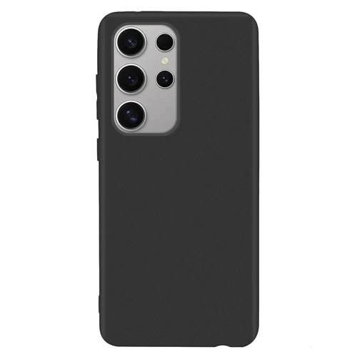 TPU Case for Samsung Galaxy S24 Ultra Anti-fingerprint Matte Cell Phone Back Cover - Black - 1