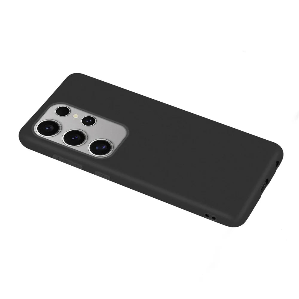 TPU Case for Samsung Galaxy S24 Ultra Anti-fingerprint Matte Cell Phone Back Cover - Black - 2