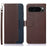 KHAZNEH For Google Pixel 10 Pro XL / 9 Pro XL Case RFID Blocking Leather Litchi Texture Phone Cover - Brown - 1