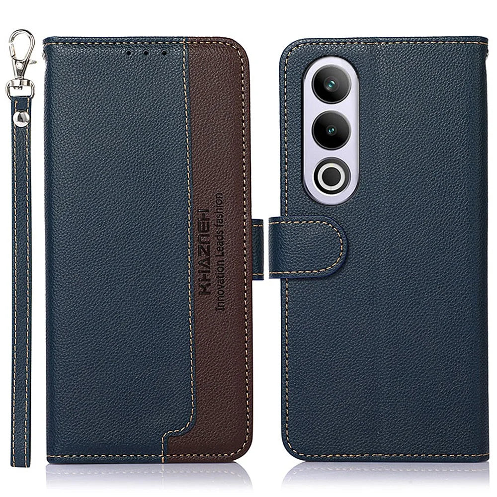 KHAZNEH For OnePlus Nord CE4 5G Leather Case RFID Blocking Wallet Phone Cover - Blue - 1