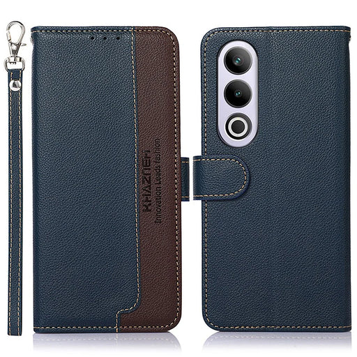KHAZNEH For OnePlus Nord CE4 5G Leather Case RFID Blocking Wallet Phone Cover - Blue - 1