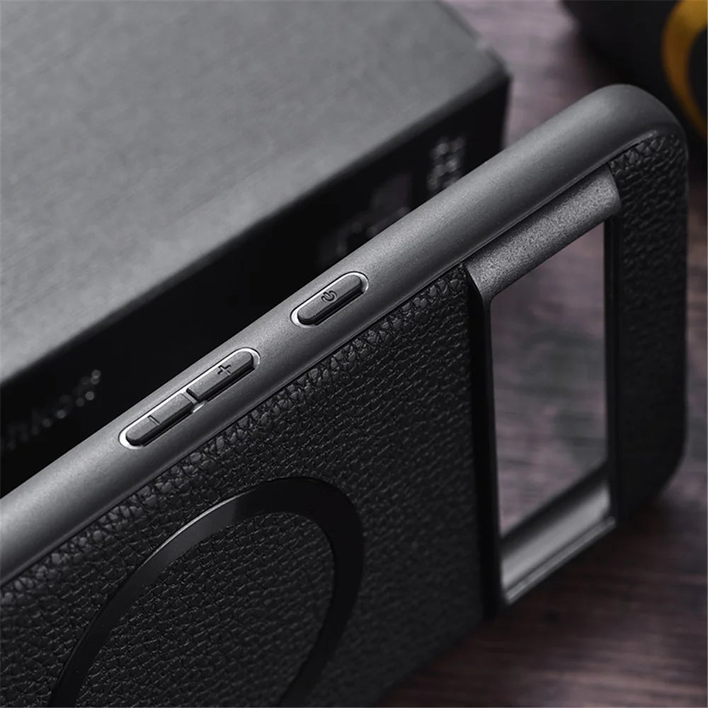 For Google Pixel 8 Pro Magnetic Phone Case Litchi Texture PU Leather Coated TPU Cover - Black - 4