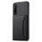 For Sony Xperia 1 V Kickstand Case Leather+PC+TPU Anti-scratch Mobile Phone Cover - Black - 1