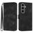 YX0040 For Samsung Galaxy S24+ Case Imprinted Leather Shockproof Wallet Phone Stand Cover - Black - 1