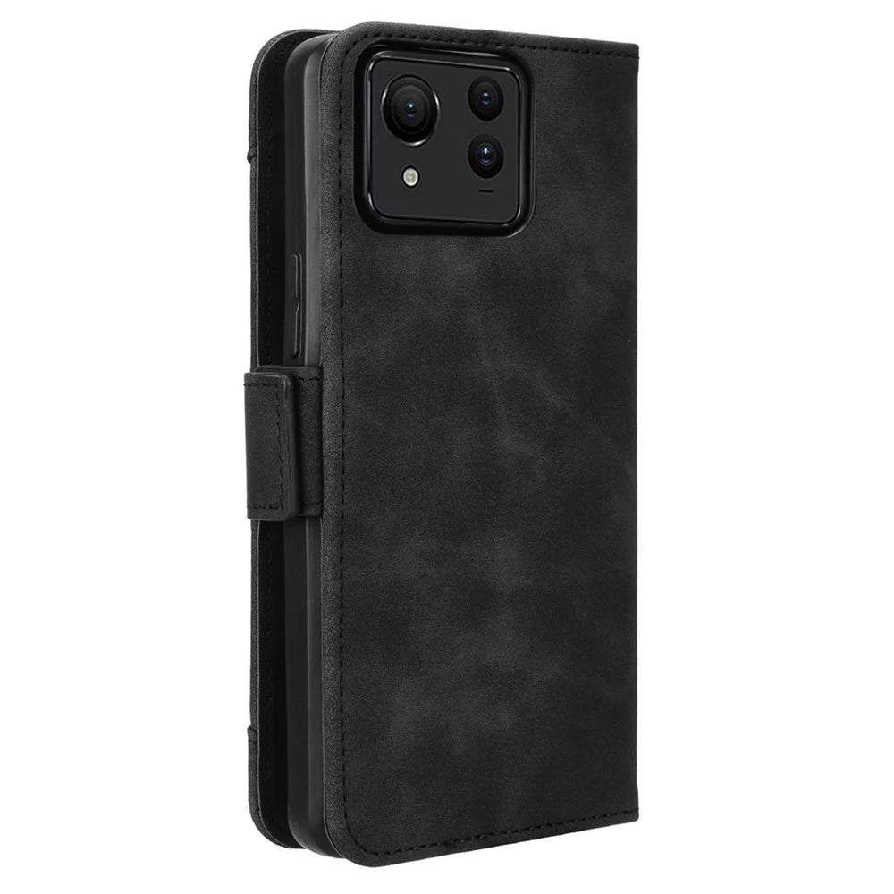 For Asus Zenfone 11 Ultra 5G Case Wallet Phone Leather Cover with Multiple Card Slots - Black - 7