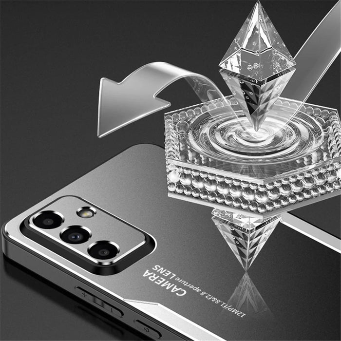 For Samsung Galaxy A34 5G Shockproof Case Aluminum Alloy+TPU+PC Combination Protective Shell - Silver - 4