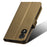 For TCL 50 SE Wallet Phone Case Diamond Texture PU Leather Flip Cover - Brown - 5